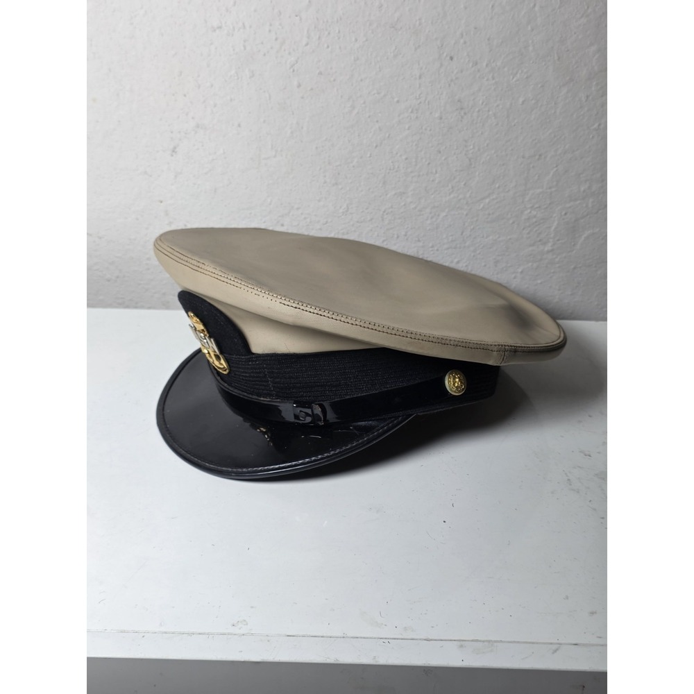 Vintage Bernard US Navy Hat Size : Made In USA : Black White - Picture 4 of 10